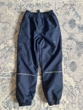 Paradox Kids Navy Waterproof Splash Pants Size 7/8 Youth Rain Snow Outdoor